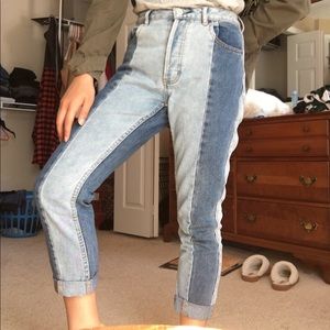 Two Toned Mom Jeans
